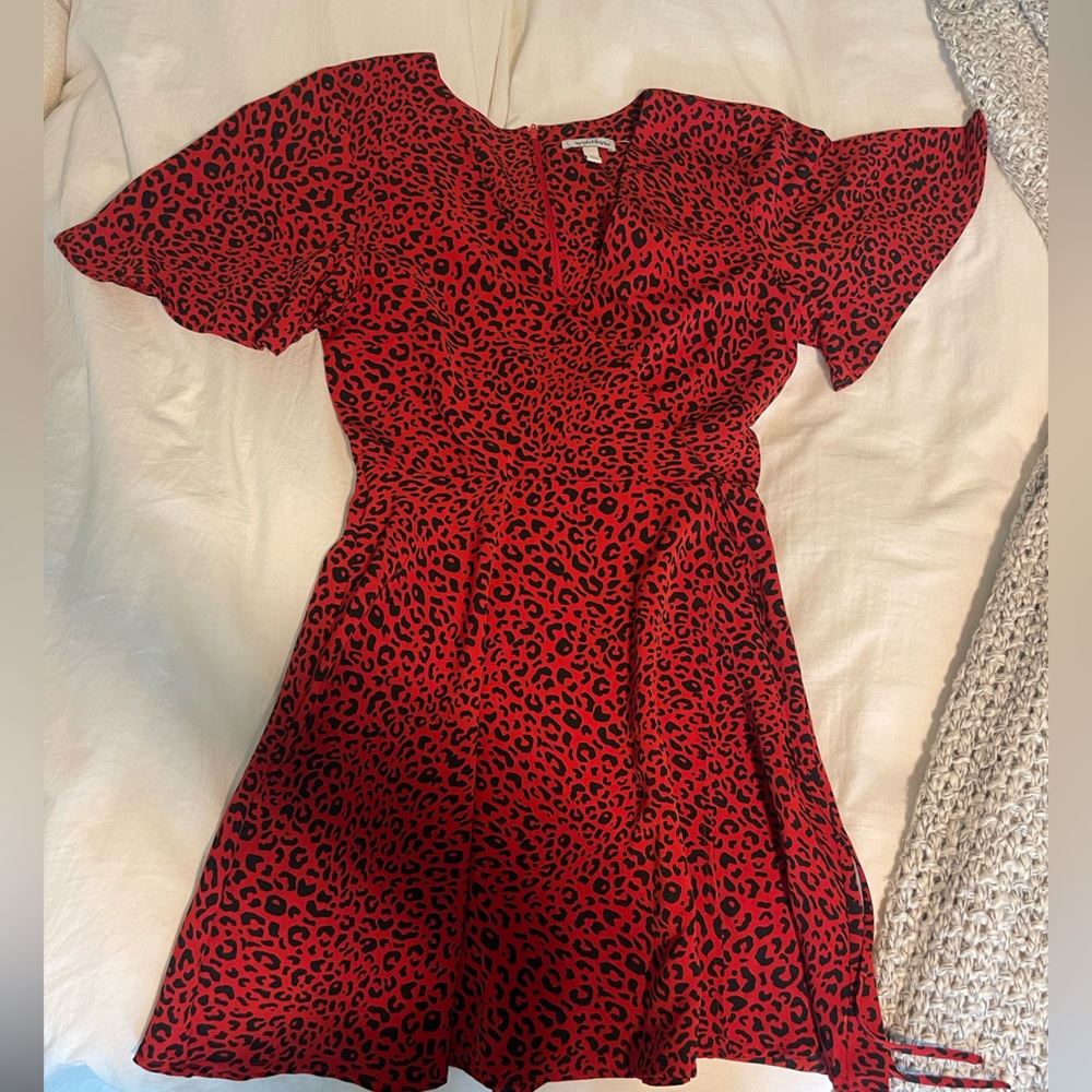Speechless dress red animal print